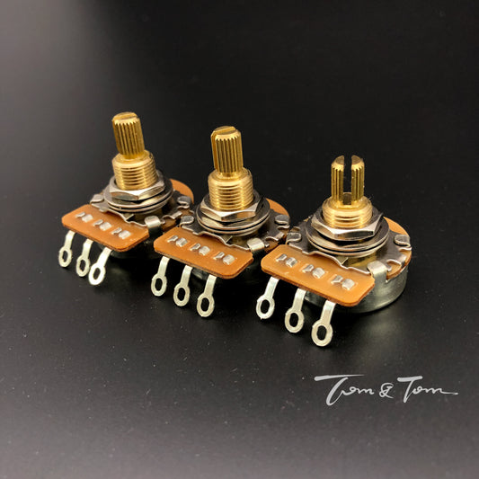 High Quality Brass Split-Shaft Guitar Potentiometer 250k/500K Long/Short Premium