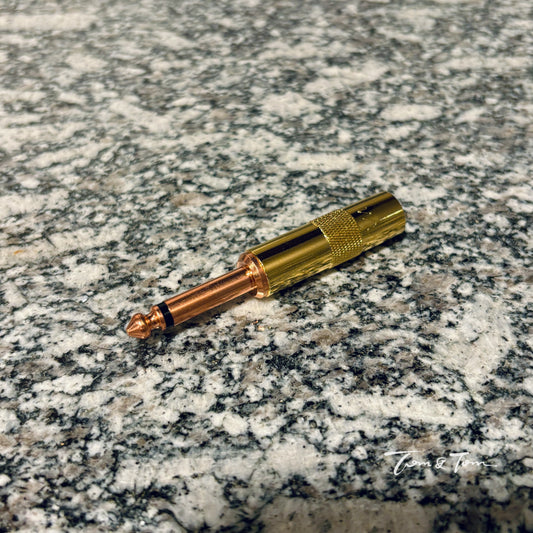 TomTom OFC Gold 1/4  Guitar Bass Plug