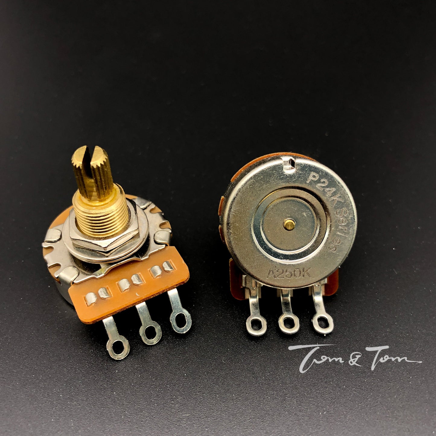 High Quality Brass Split-Shaft Guitar Potentiometer 250k/500K Long/Short Premium