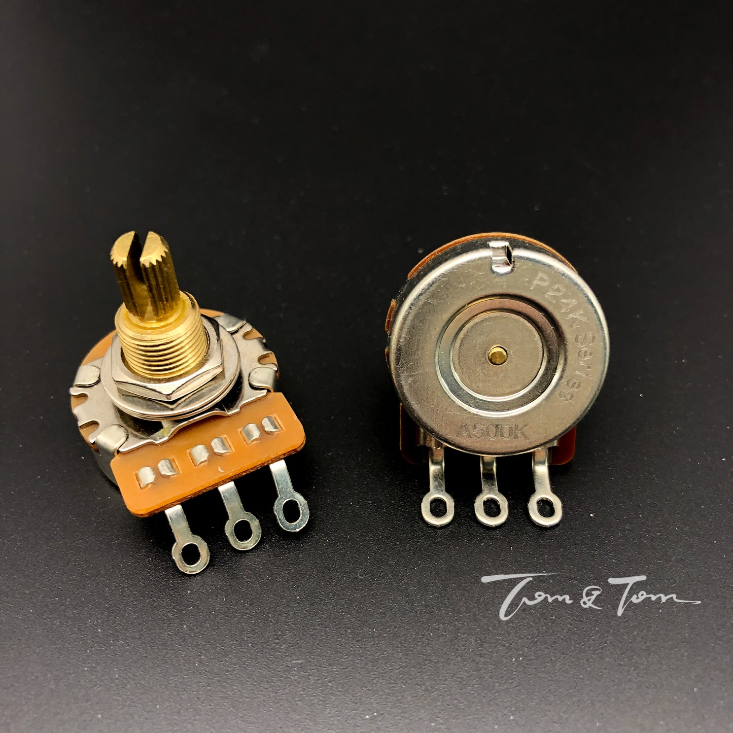 High Quality Brass Split-Shaft Guitar Potentiometer 250k/500K Long/Short Premium