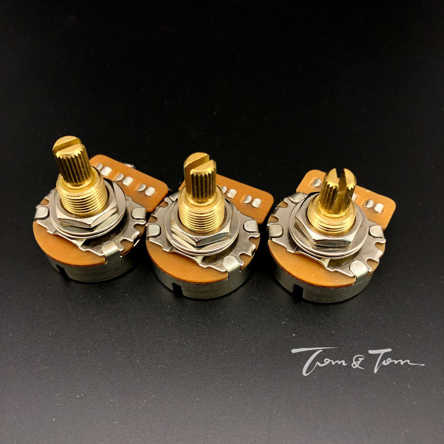 High Quality Brass Split-Shaft Guitar Potentiometer 250k/500K Long/Short Premium