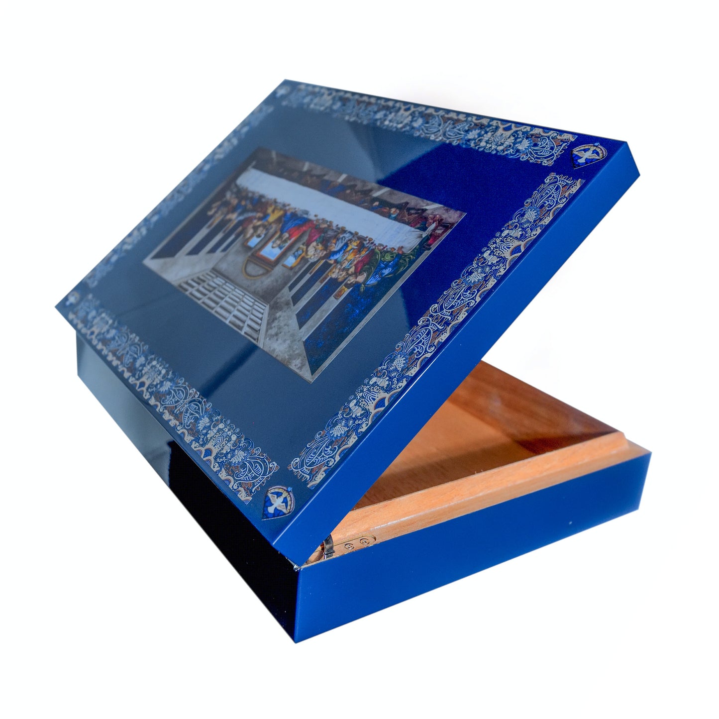The Last Supper Premium Cedar Cigar Humidor (50) Ocean Blue