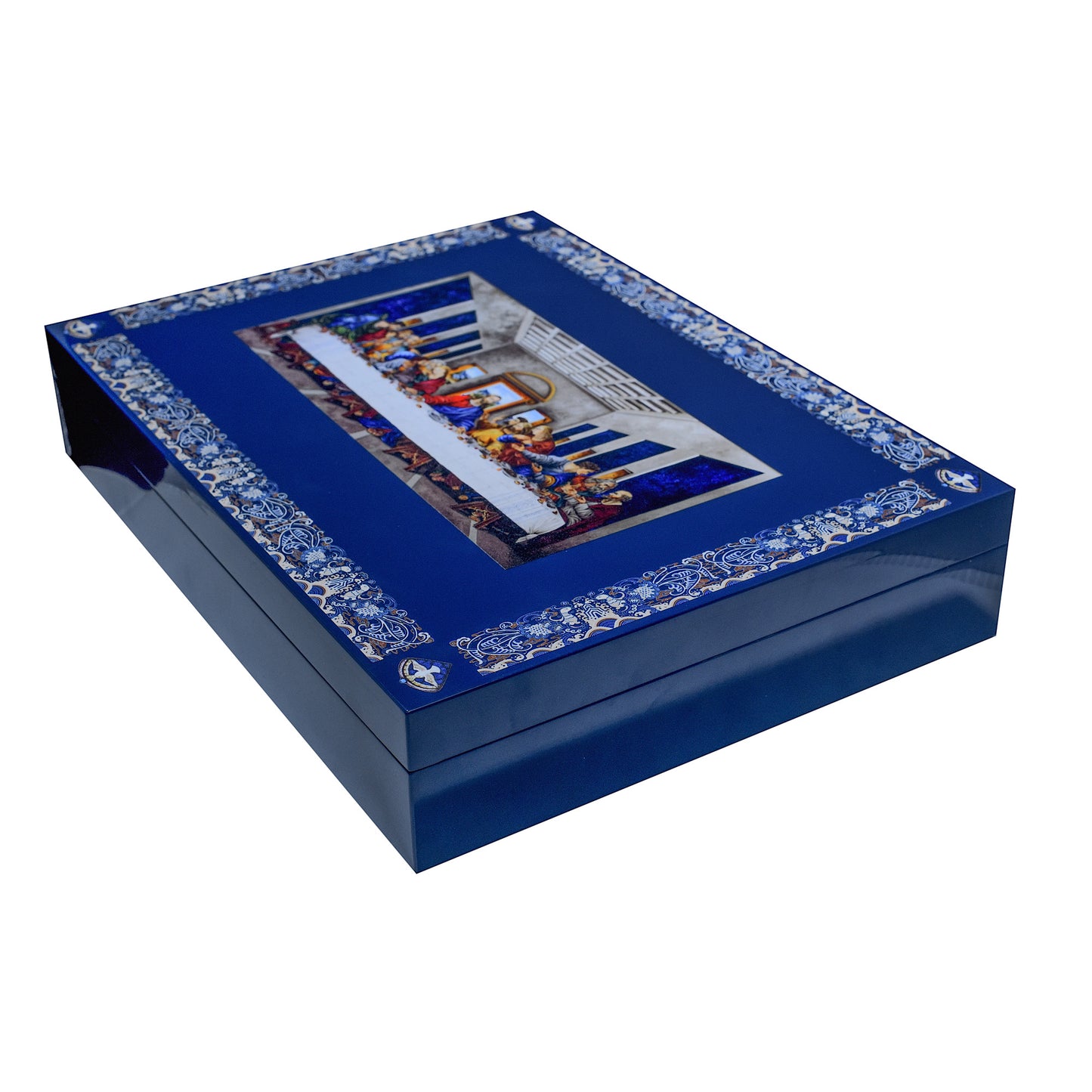 The Last Supper Premium Cedar Cigar Humidor (50) Ocean Blue
