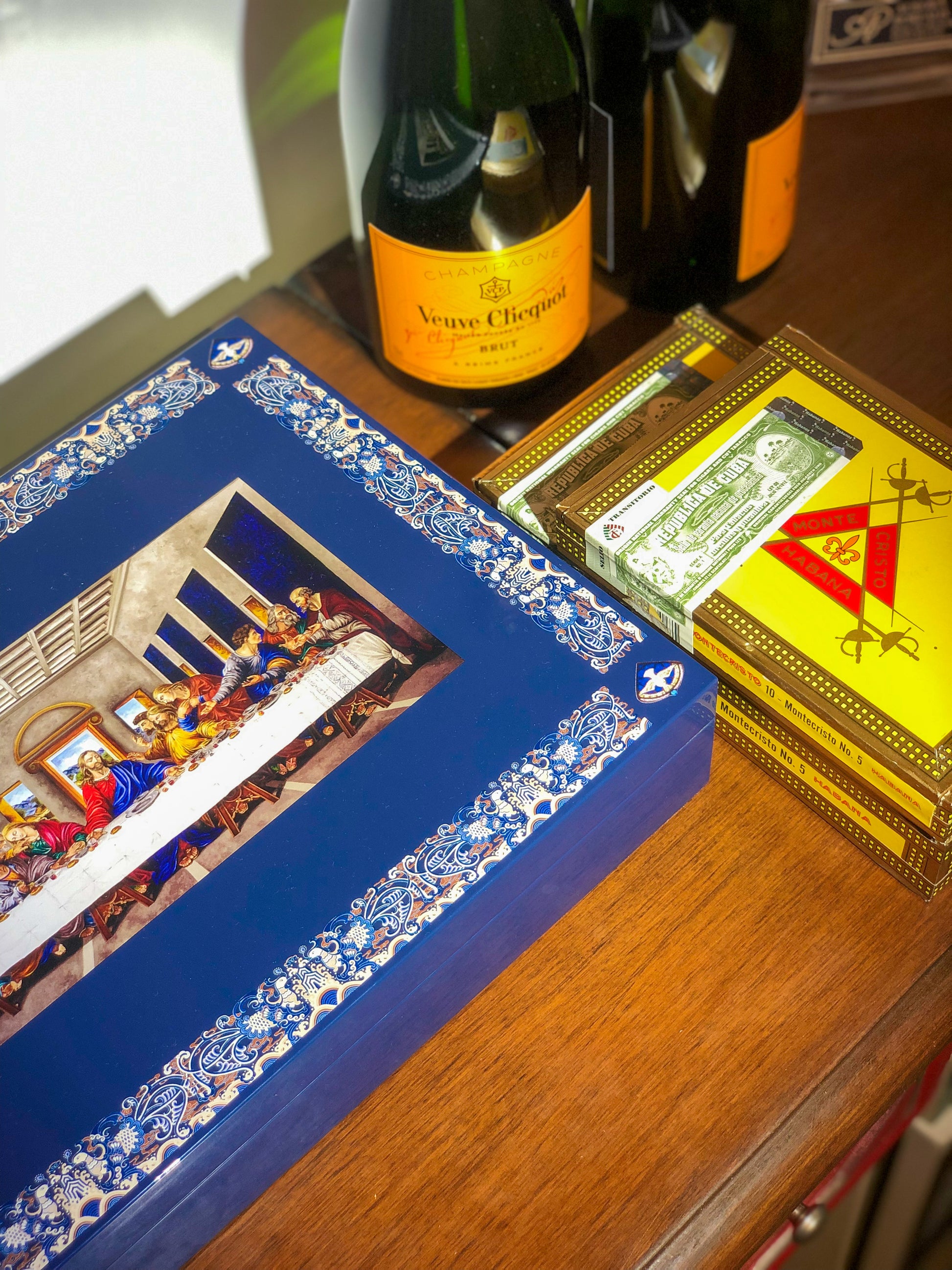 Blue Cigar Humidor Last Supper